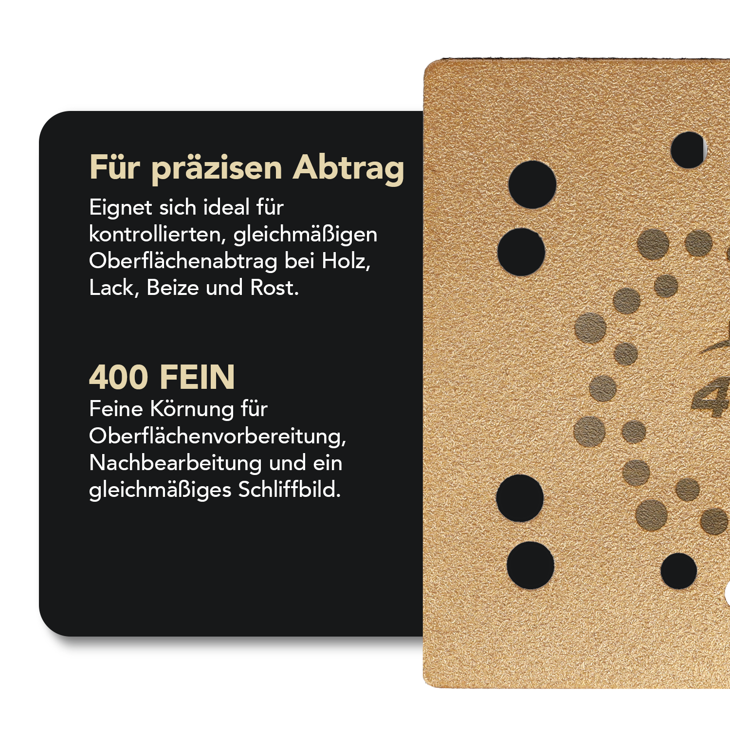 DMAXX 1/4 Blatt Schleifplatte - Körnung 400