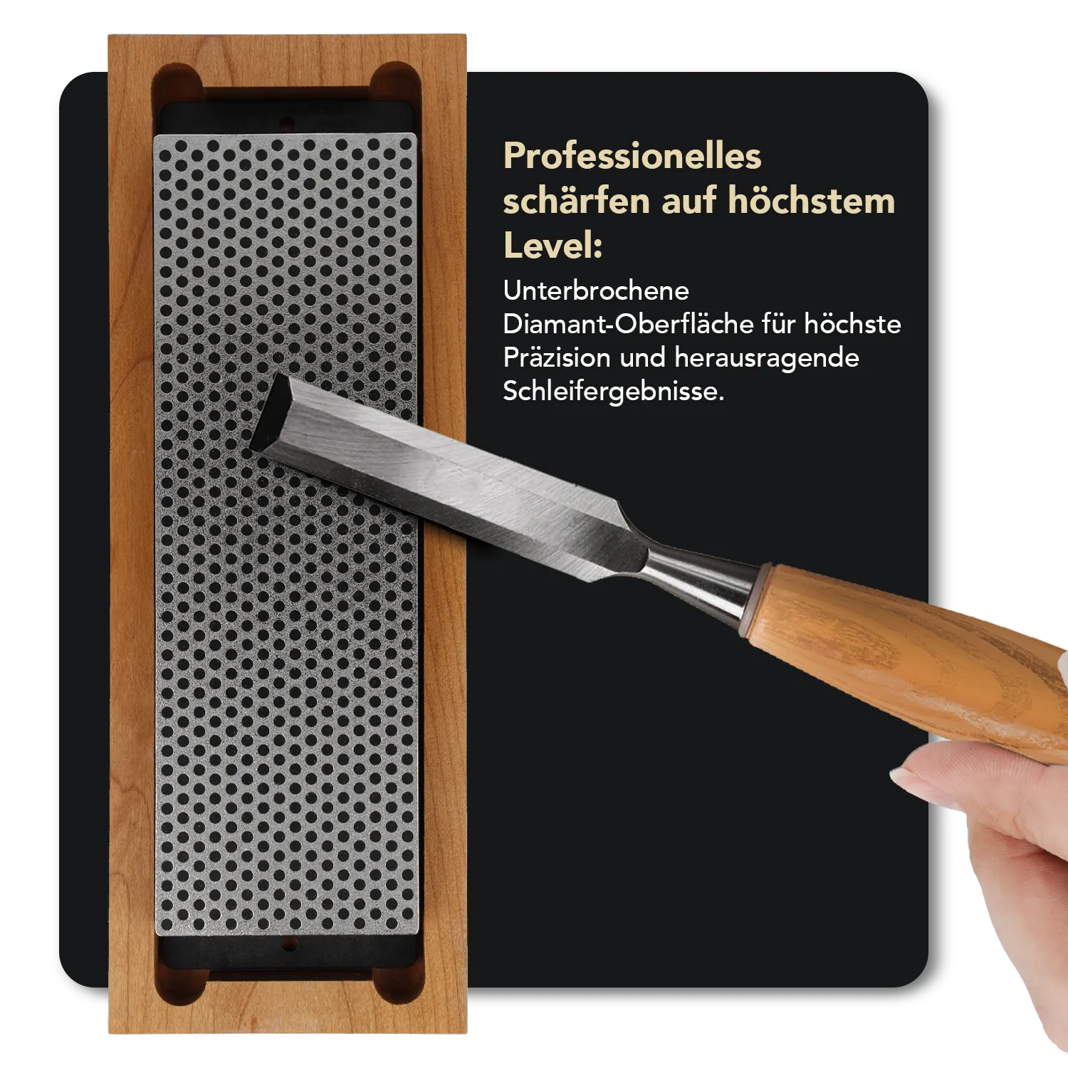 Diamond Whetstone™ Diamant Schleifstein in Holzbox 8" Extragrob, W8X