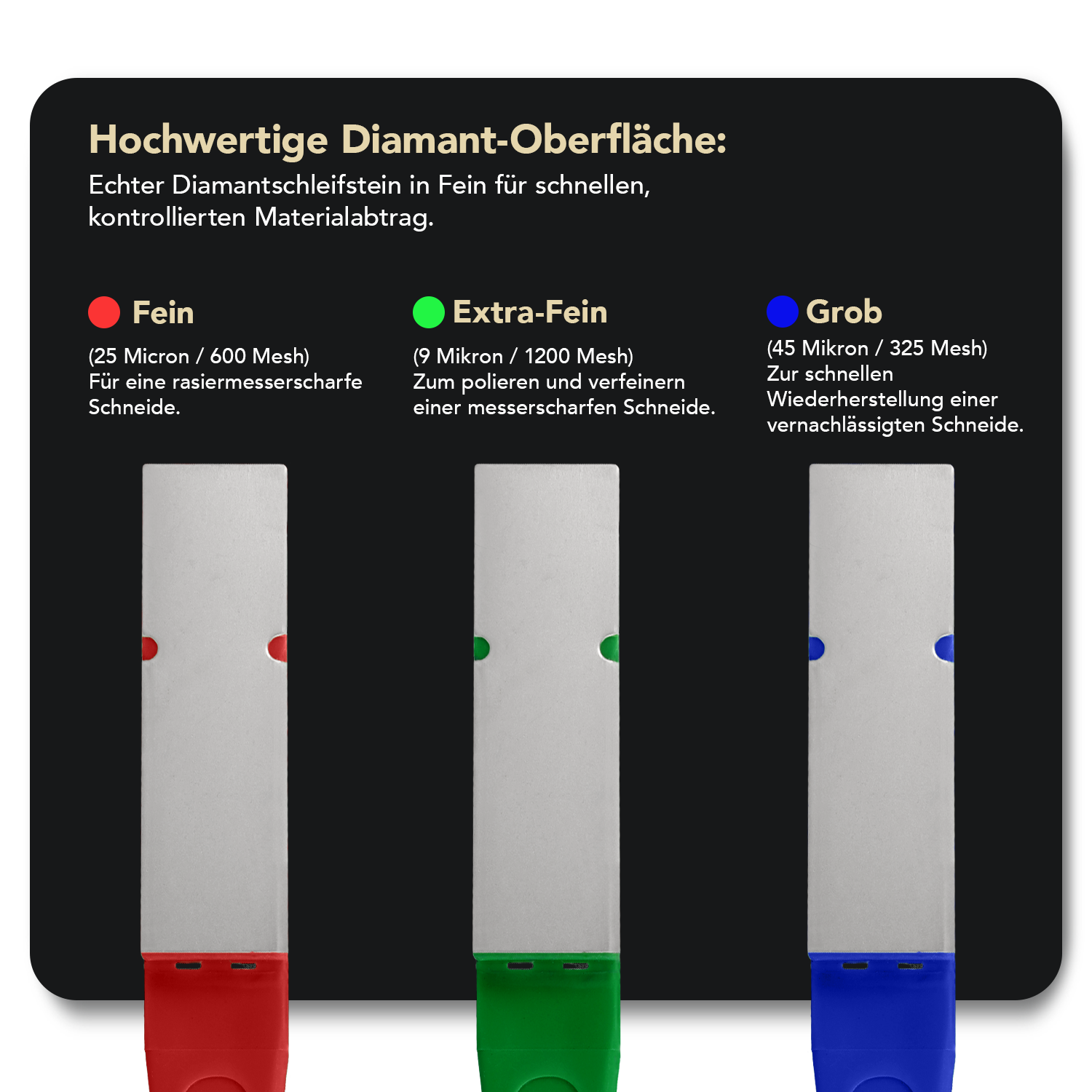 Offset Dia-Sharp® Diamond Mini-Hone®  Diamant Schleiffeile Grob / Fein / Extrafein, OD2K