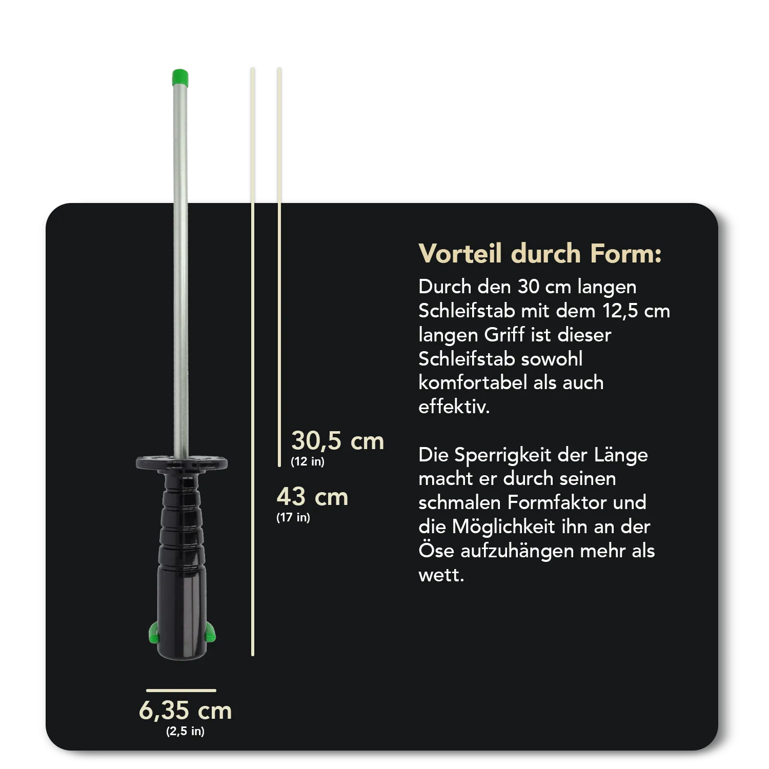 Diamond Steel™ Diamant Schleifstab 12" Extrafein, DS2E