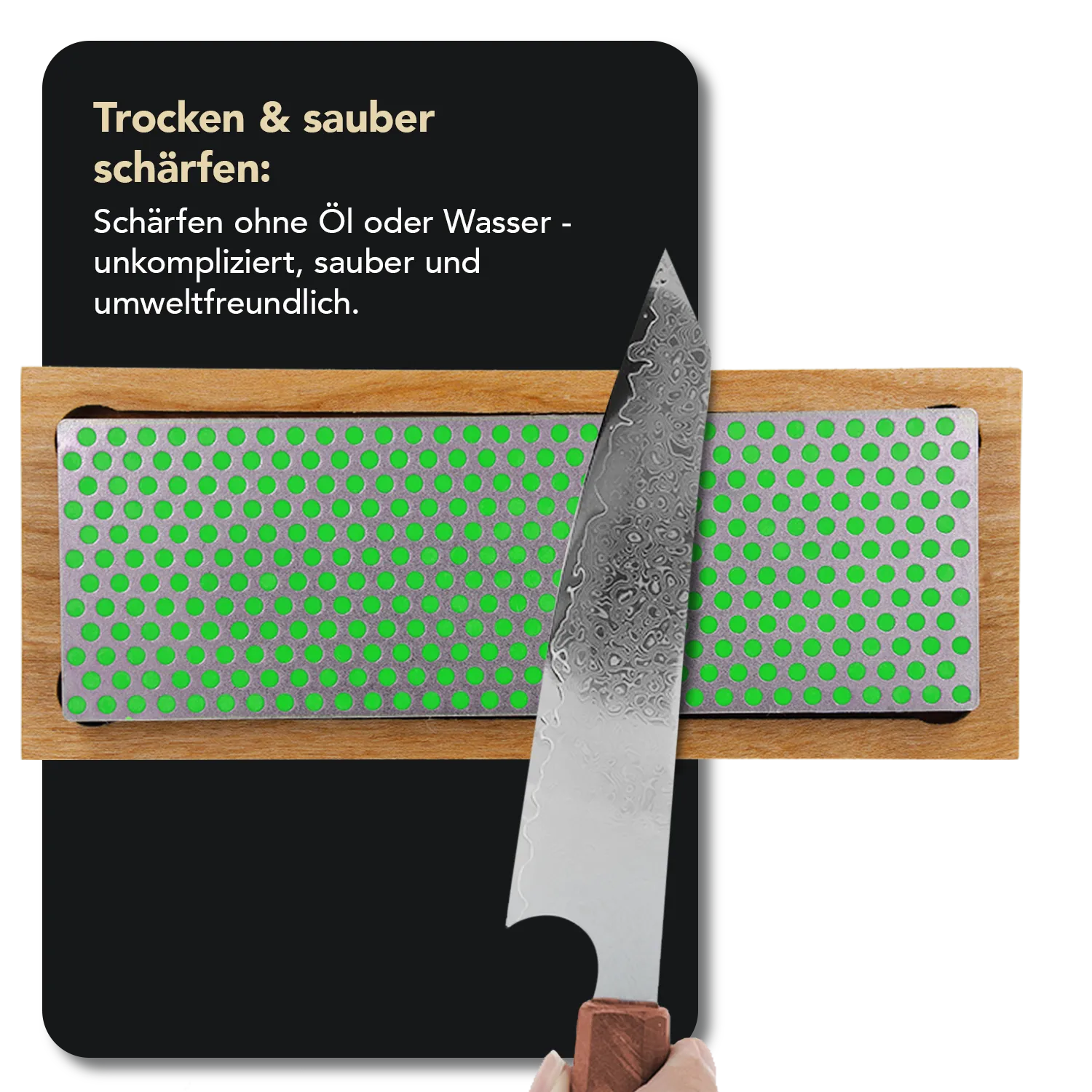 Diamond Whetstone™ Diamant Schleifstein in Holzbox 6" Extrafein, W6E