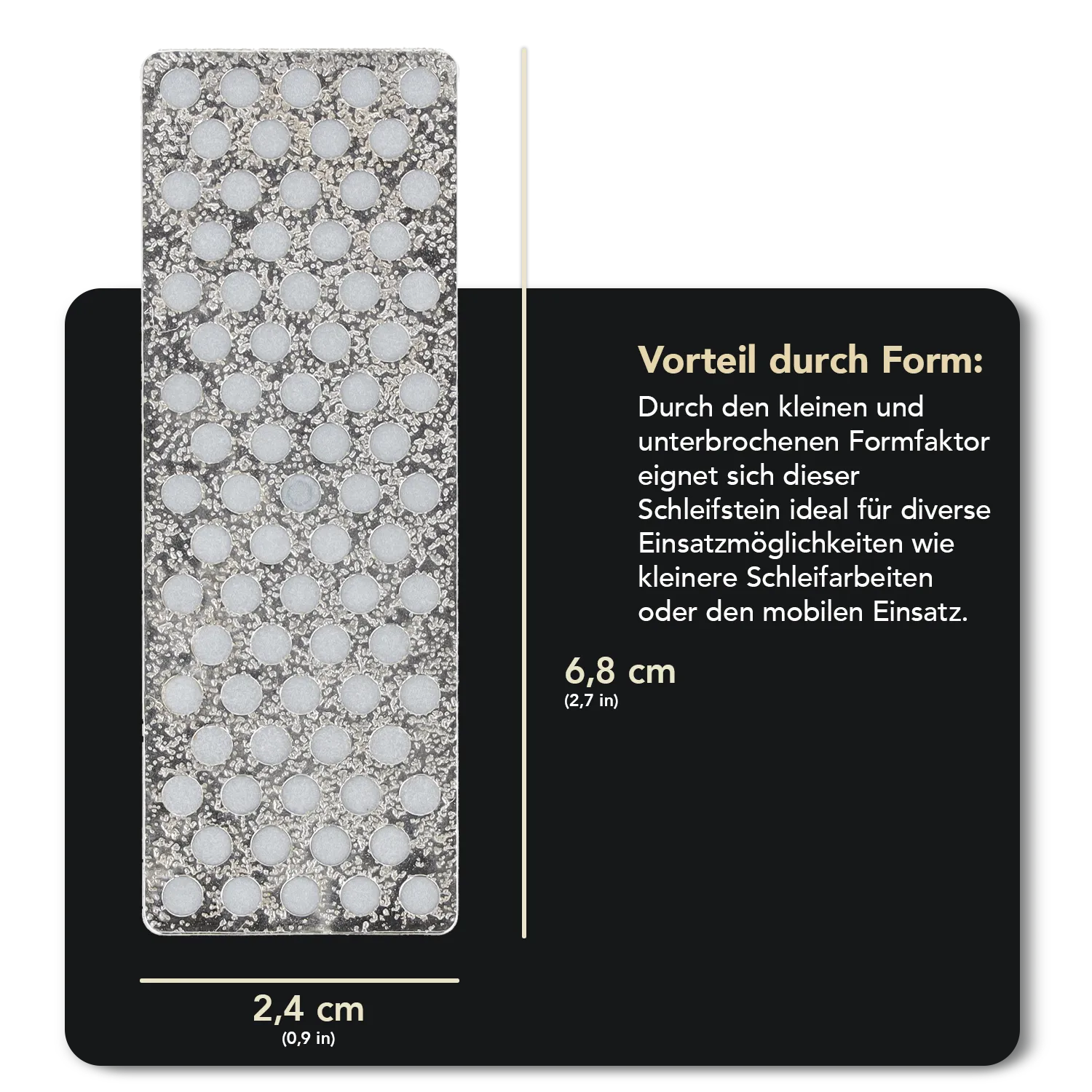 Ski & Snowboard Diamond Whetstone™ Diamant Taschenschleifstein 70mm Extra-Extragrob, WS7XX