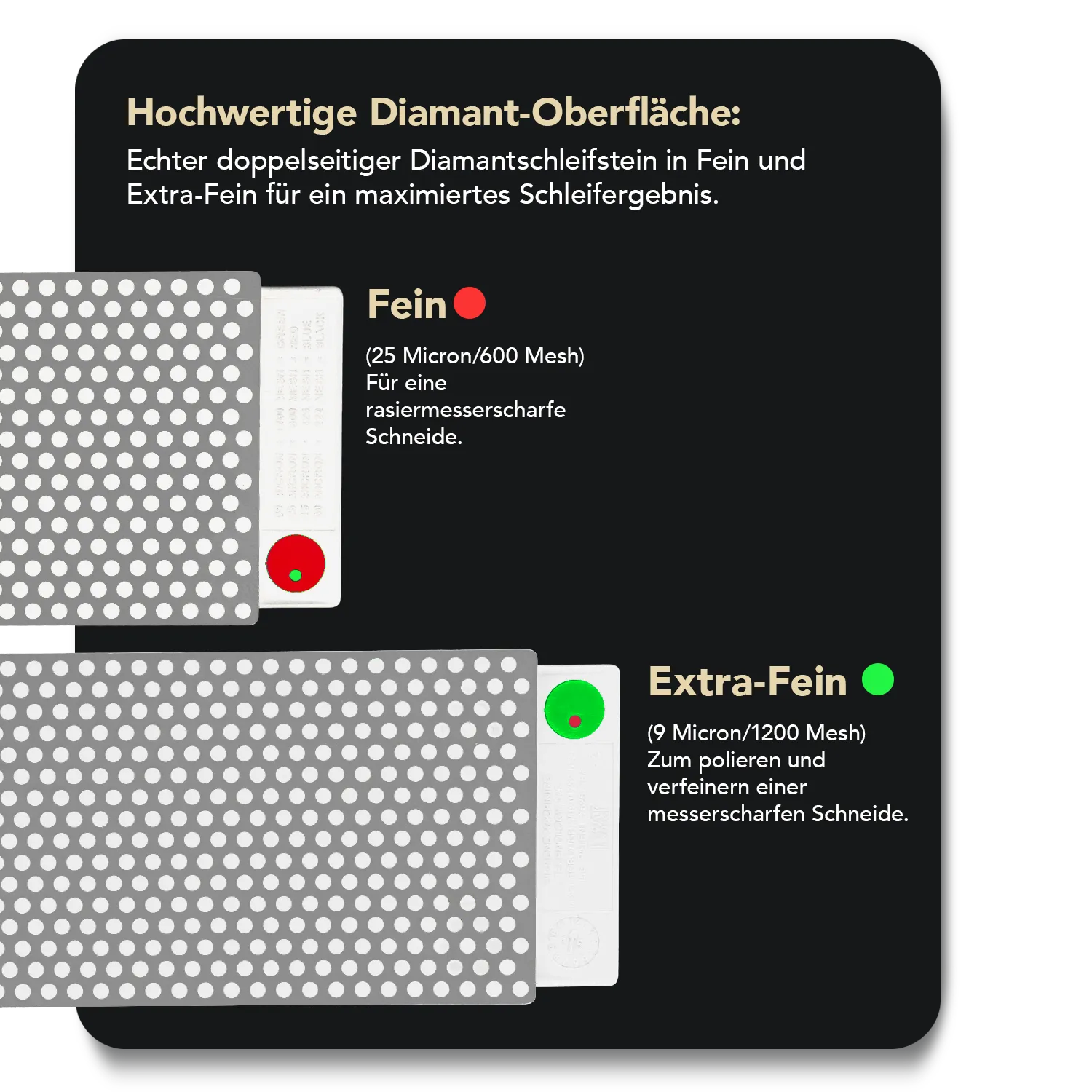 DuoSharp® Hardcoat™ Diamant Schleifstein 8" Fein / Extrafein, W8EFNB-H