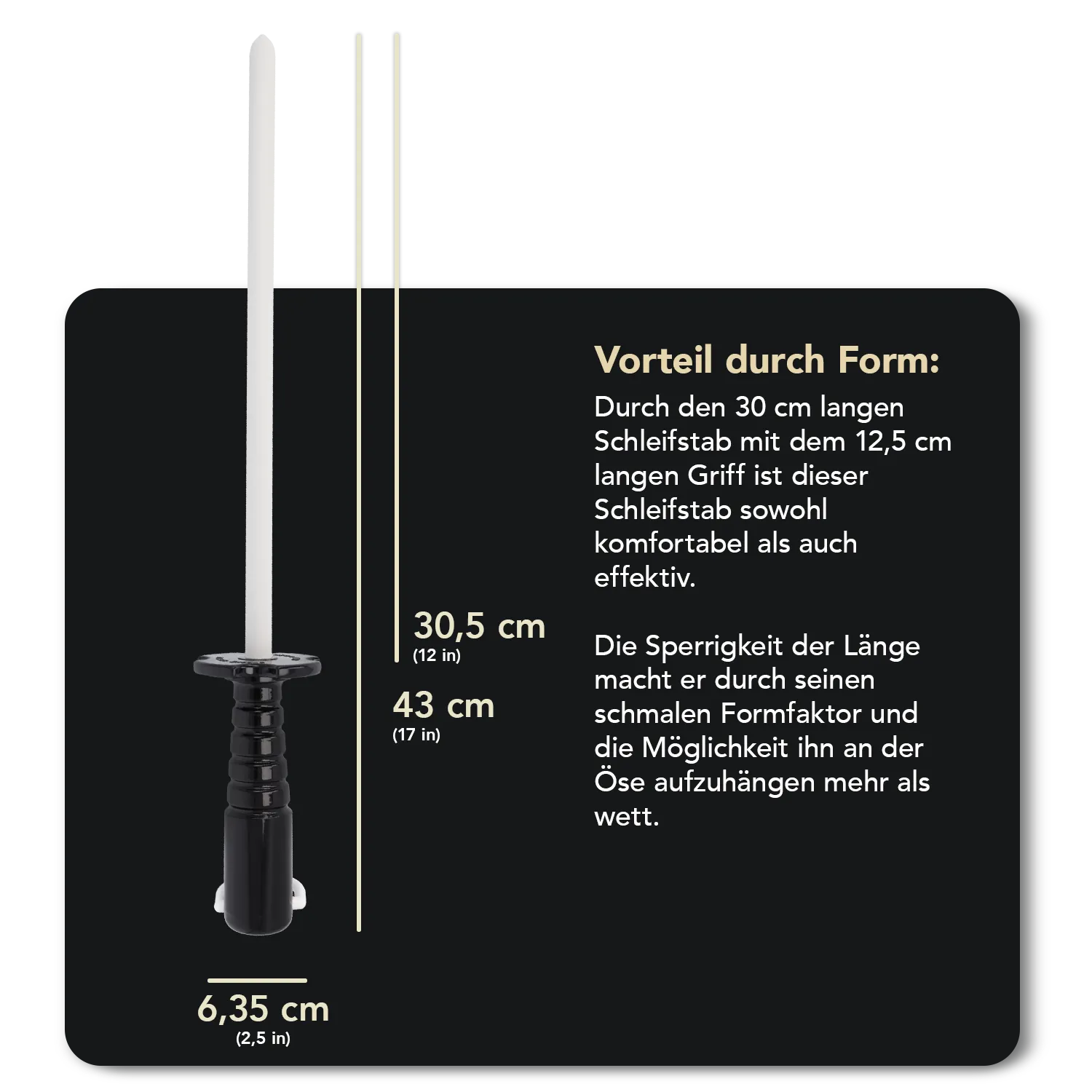 Keramikschleifstab 12"