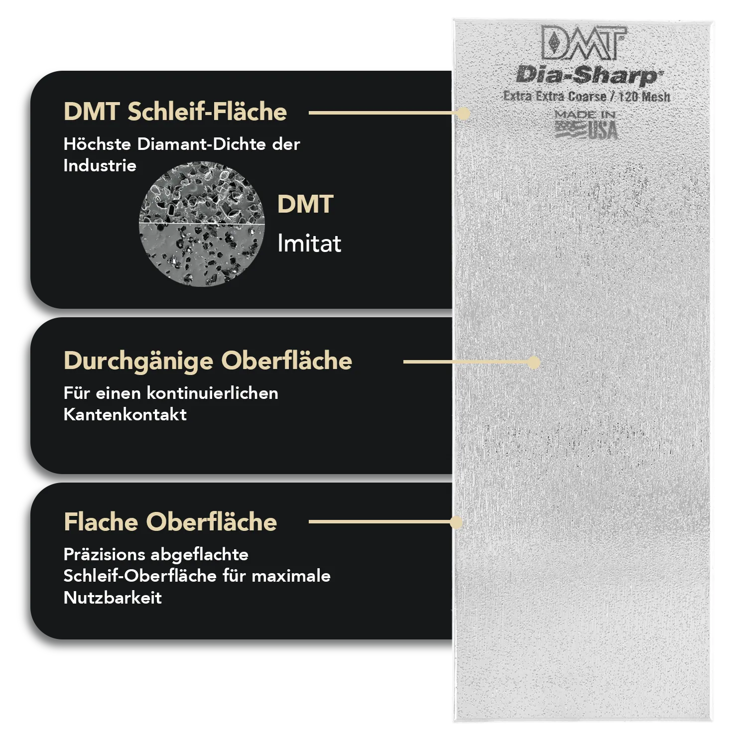 Dia-Sharp® Diamant Schleifstein 8" Extra-Extragrob, D8XX