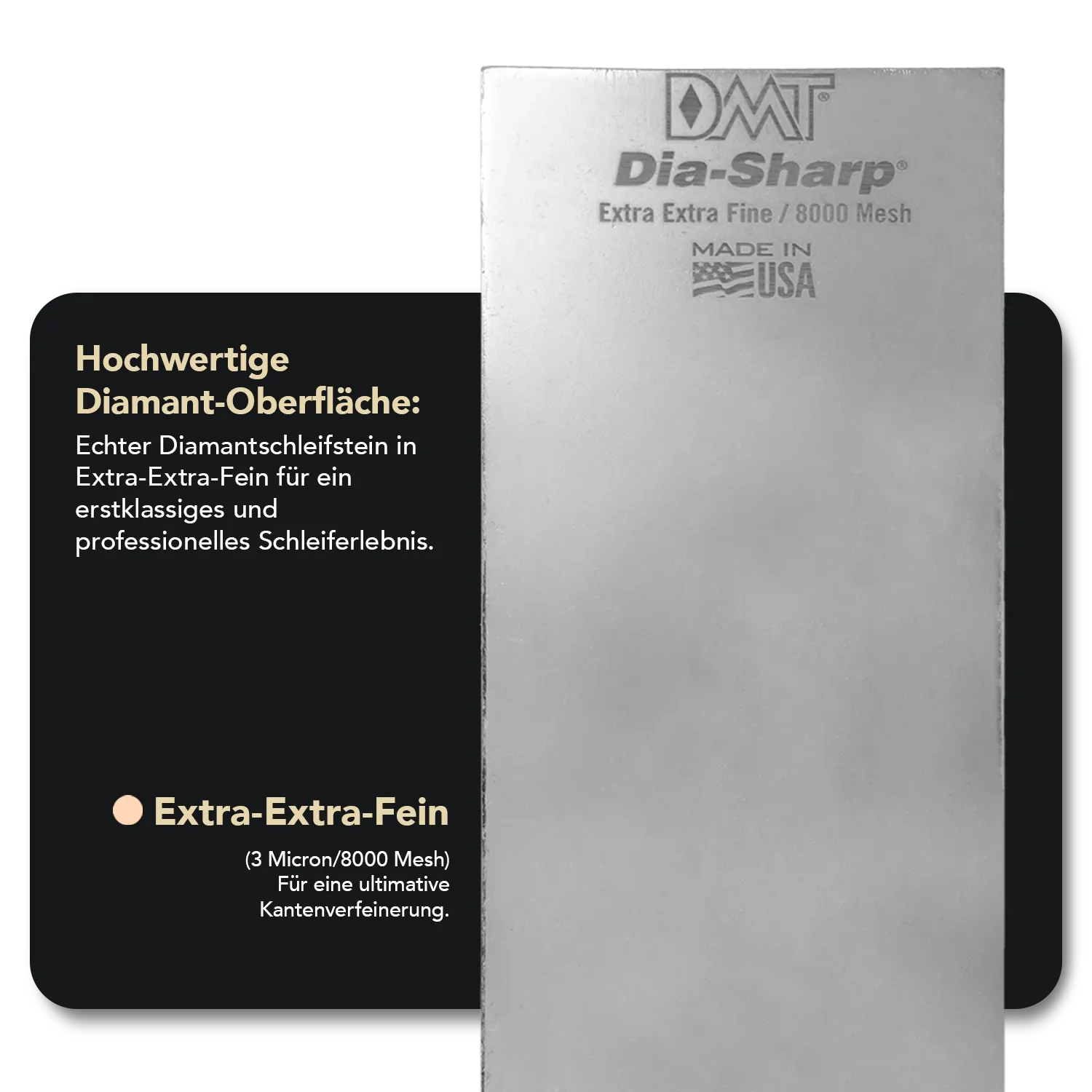 Dia-Sharp® Diamant Schleifstein 8" Extra-Extrafein, D8EE