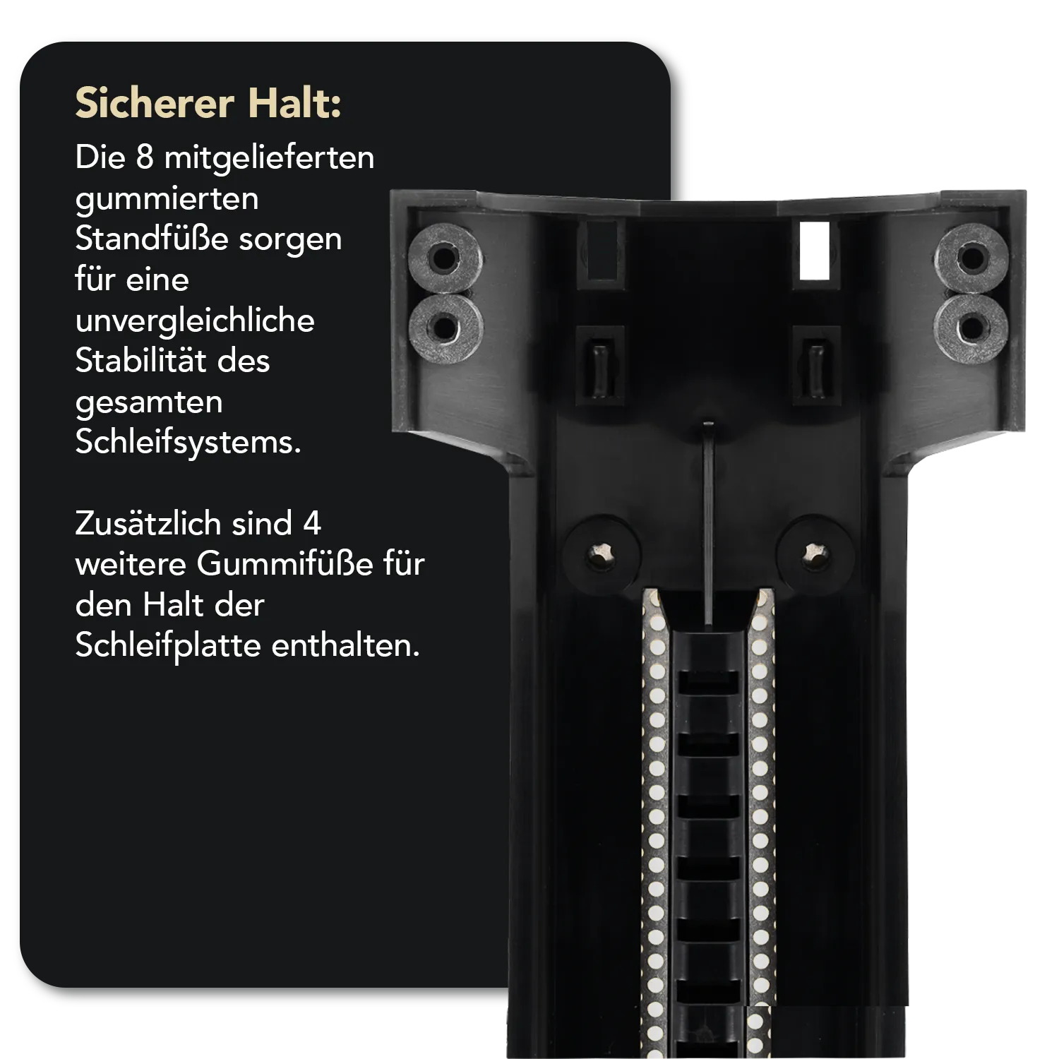 DuoSharp® Hardcoat™ Diamant Schleifstein 8" mit Basis Fein / Extrafein, W8EF-H-WB