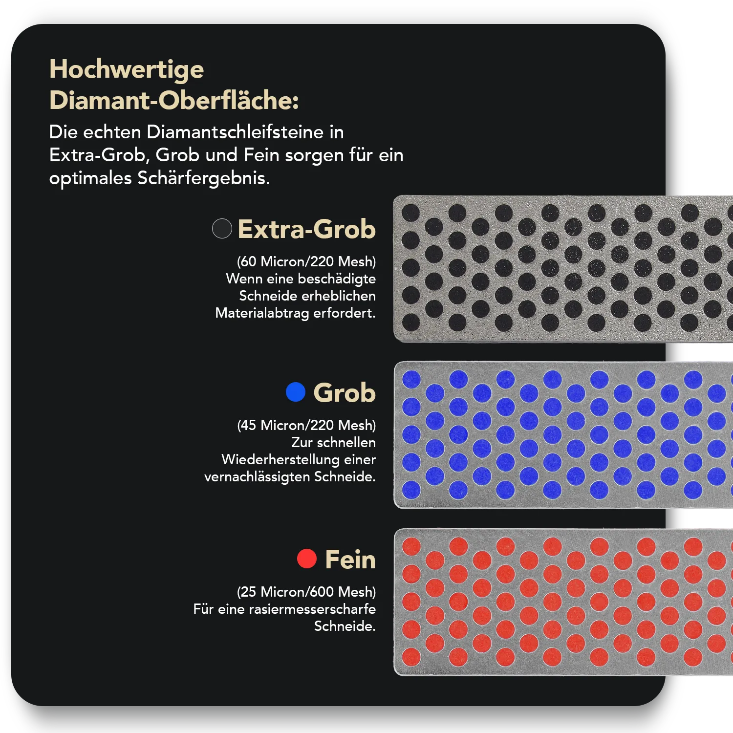 Ski & Snowboard Diamond Whetstone™ Diamant Taschenschleifstein 70mm Extragrob / Grob / Fein, WS7K Ski & Snowboard Diamond Whetstone™ Diamant Taschenschleifstein 70mm Extragrob / Grob / Fein, WS7K