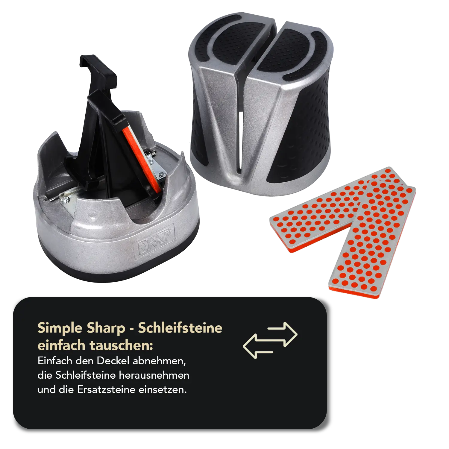 Simple Sharp Erweiterung Fein, 2 x Diamond Whetstone™ W7F