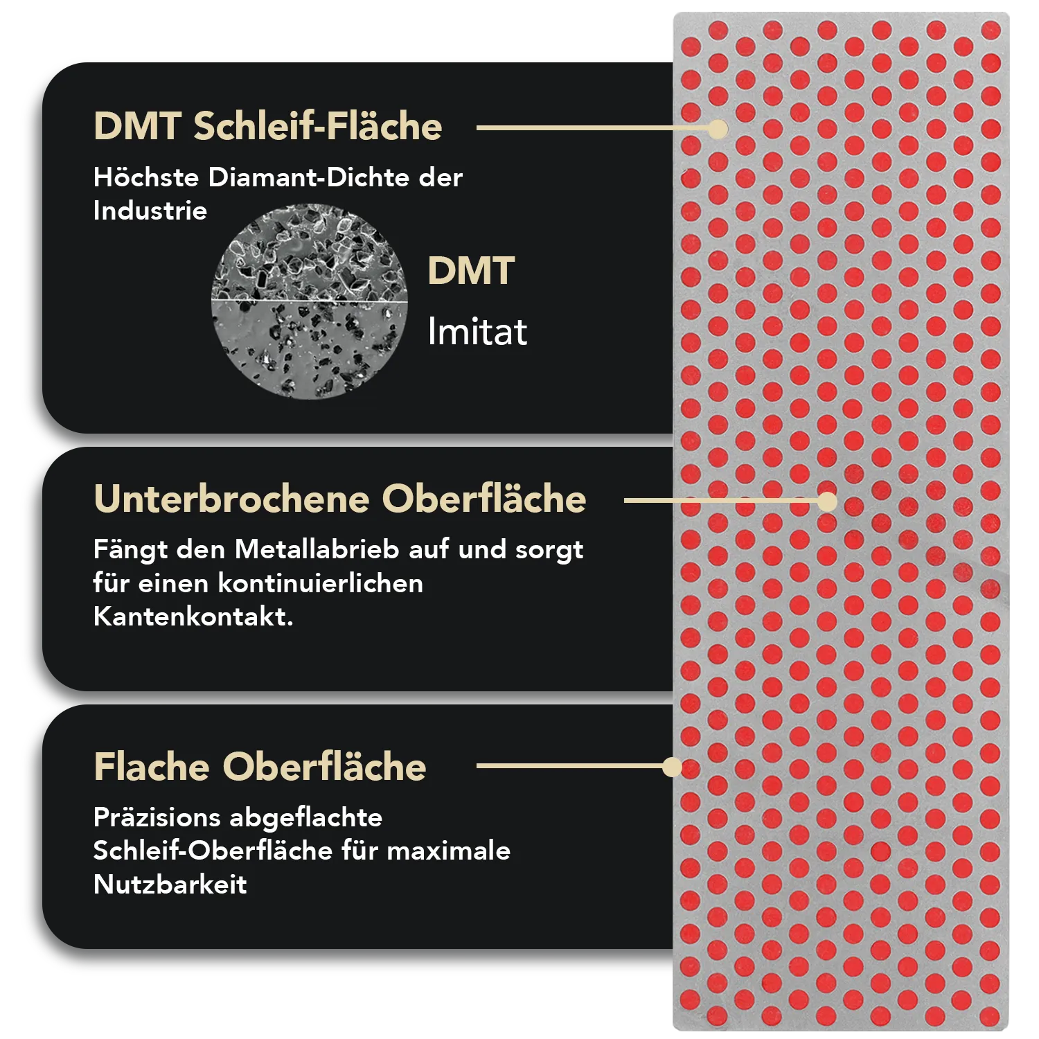 Diamond Whetstone™ Diamant Schleifstein in Holzbox 6" Grob / Fein / Extrafein, W6EFC