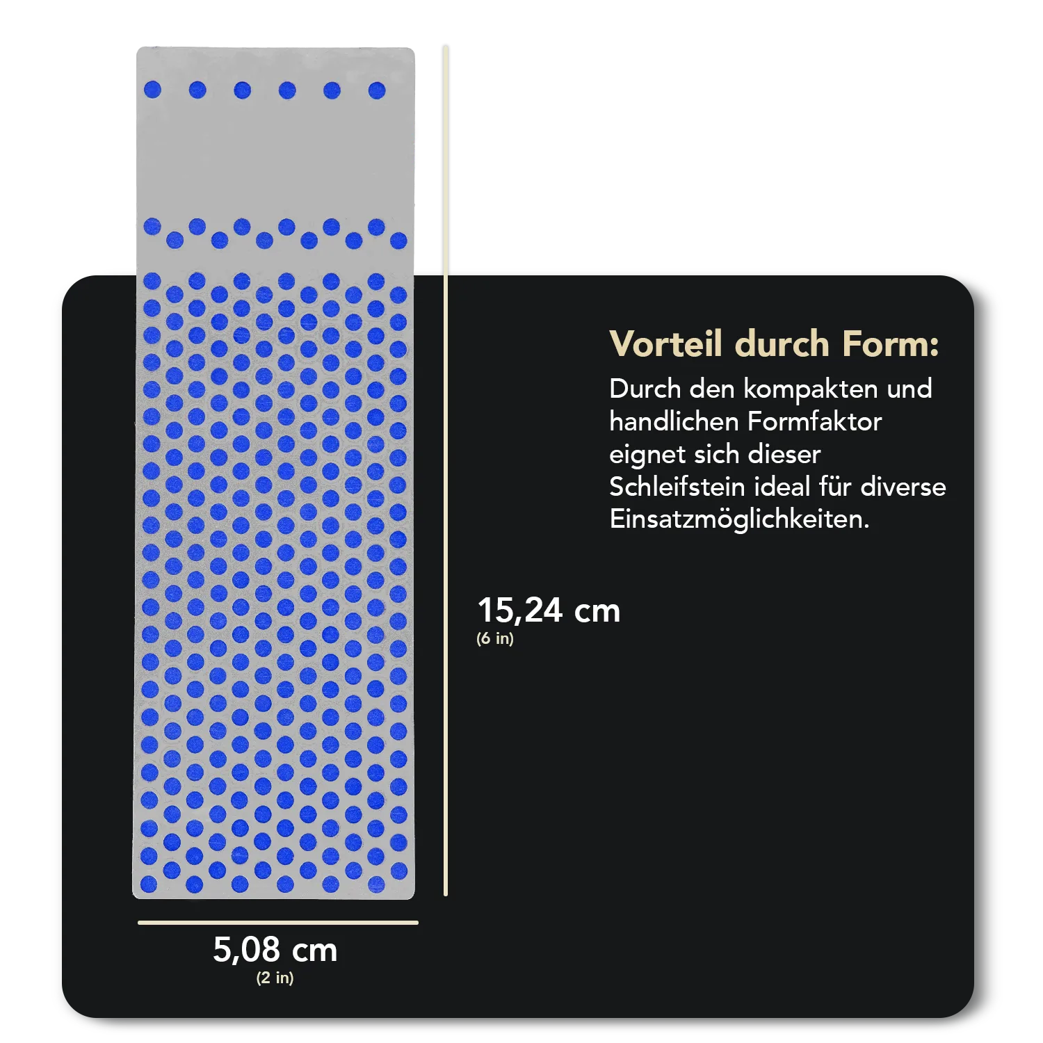 Machinist Diamond Whetstone™ Diamant Schleifstein in Kunststoffbox 6" Grob, WM6CP